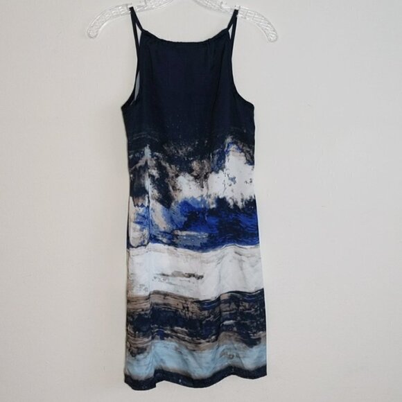 DKNY Jeans Watercolor Silky Slip Dress - Picture 4 of 4